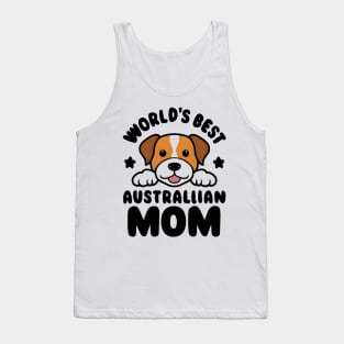 Mini Australian Shepherd Gifts World's Best Aussie Mom Tank Top